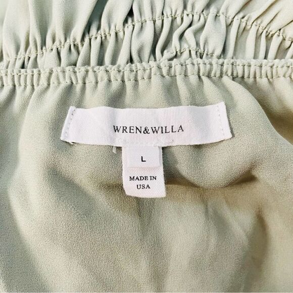 Wren & Willa Halter Top Smocked Open Back Blouse Cottagecore Feminine Coquette - Picture 8 of 11